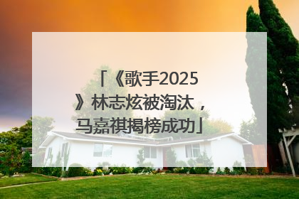 《歌手2025》林志炫被淘汰，马嘉祺揭榜成功