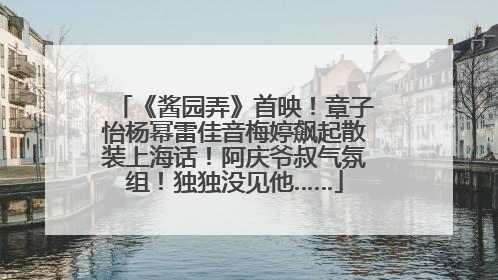 《酱园弄》首映！章子怡杨幂雷佳音梅婷飙起散装上海话！阿庆爷叔气氛组！独独没见他……