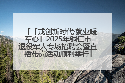 「戎创新时代·就业暖军心」2025年铜仁市退役军人专场招聘会暨直播带岗活动顺利举行