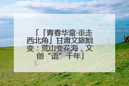 「青春华章·重走西北角」甘肃文旅嬗变：荒山变花海，文创“语”千年