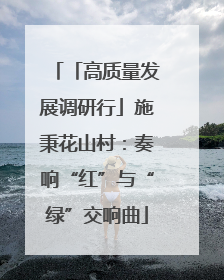 「高质量发展调研行」施秉花山村：奏响“红”与“绿”交响曲