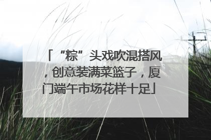 “粽”头戏吹混搭风，创意装满菜篮子，厦门端午市场花样十足