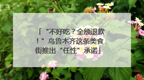 “不好吃？全额退款！”乌鲁木齐这条美食街推出“任性”承诺