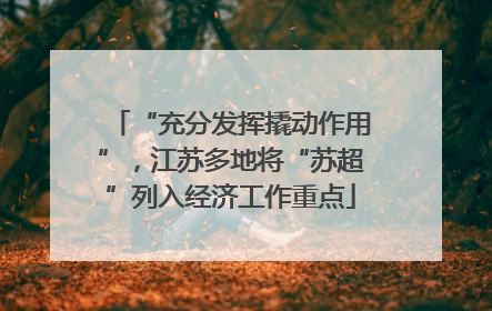 “充分发挥撬动作用”，江苏多地将“苏超”列入经济工作重点