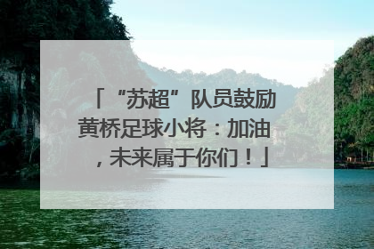 “苏超”队员鼓励黄桥足球小将：加油，未来属于你们！