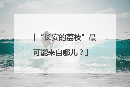 “长安的荔枝”最可能来自哪儿？