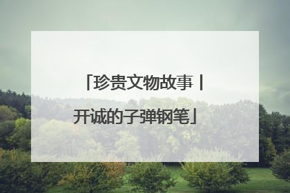 珍贵文物故事丨开诚的子弹钢笔