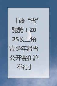 热“雪”驰骋！2025长三角青少年滑雪公开赛在沪举行