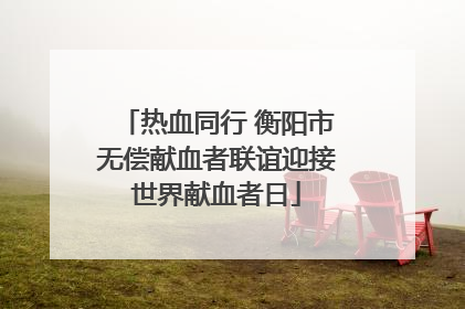 热血同行 衡阳市无偿献血者联谊迎接世界献血者日