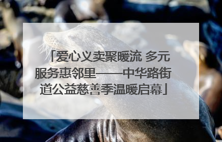 爱心义卖聚暖流 多元服务惠邻里——中华路街道公益慈善季温暖启幕