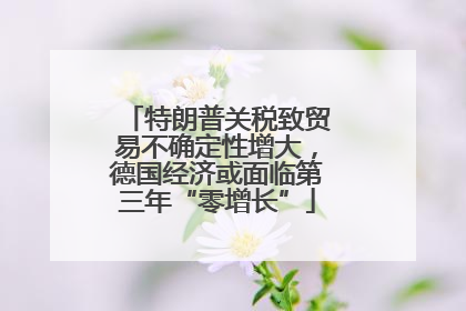 特朗普关税致贸易不确定性增大，德国经济或面临第三年“零增长”