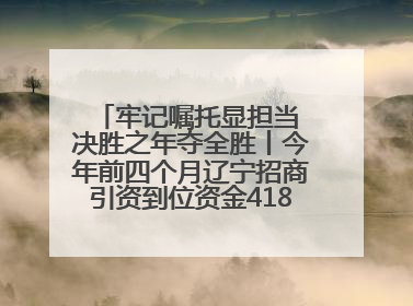牢记嘱托显担当 决胜之年夺全胜丨今年前四个月辽宁招商引资到位资金4186.8亿元，同比增长17.4%
