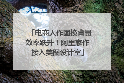 电商人作图换背景效率跃升！阿里家作接入美图设计室