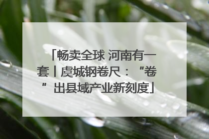 畅卖全球 河南有一套丨虞城钢卷尺：“卷”出县域产业新刻度
