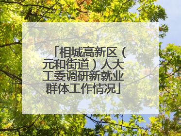 相城高新区（元和街道）人大工委调研新就业群体工作情况