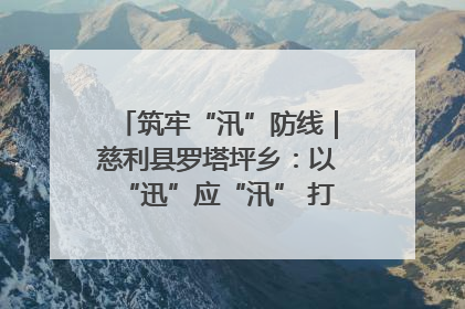 筑牢“汛”防线｜慈利县罗塔坪乡：以“迅”应“汛” 打赢暴雨防御战