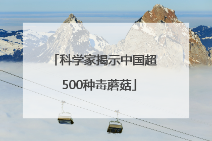 科学家揭示中国超500种毒蘑菇