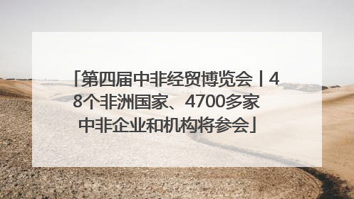 第四届中非经贸博览会丨48个非洲国家、4700多家中非企业和机构将参会