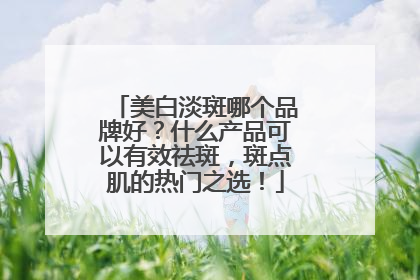 美白淡斑哪个品牌好？什么产品可以有效祛斑，斑点肌的热门之选！