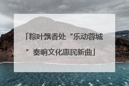 粽叶飘香处“乐动蓉城”奏响文化惠民新曲