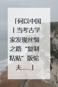 何以中国丨当考古学家发现丝绸之路“复制粘贴”版驼夫……