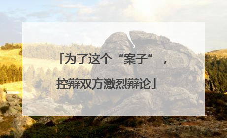 为了这个“案子”，控辩双方激烈辩论