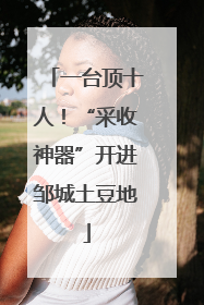 一台顶十人！“采收神器”开进邹城土豆地