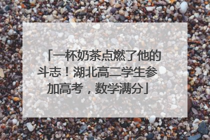 一杯奶茶点燃了他的斗志！湖北高二学生参加高考，数学满分