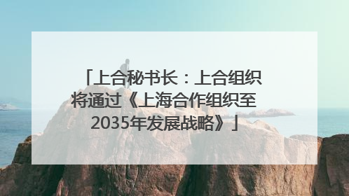 上合秘书长：上合组织将通过《上海合作组织至2035年发展战略》