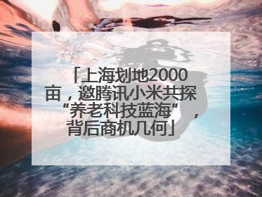 上海划地2000亩，邀腾讯小米共探“养老科技蓝海”，背后商机几何