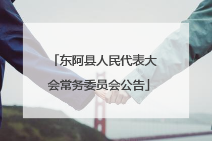 东阿县人民代表大会常务委员会公告