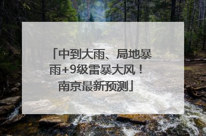 中到大雨、局地暴雨+9级雷暴大风！南京最新预测