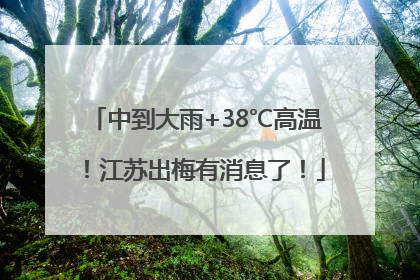 中到大雨+38℃高温！江苏出梅有消息了！