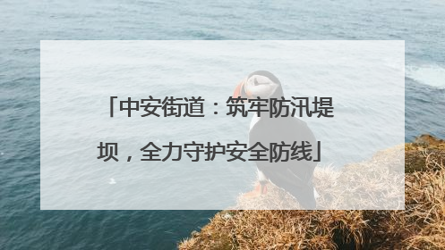 中安街道：筑牢防汛堤坝，全力守护安全防线