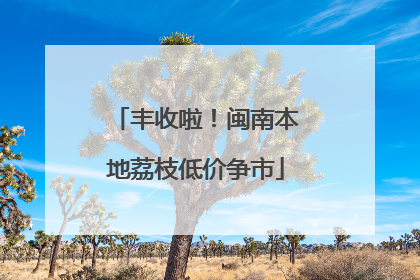 丰收啦！闽南本地荔枝低价争市