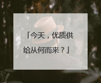 今天，优质供给从何而来？