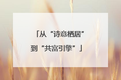 从“诗意栖居”到“共富引擎”