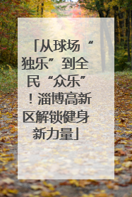 从球场“独乐”到全民“众乐”！淄博高新区解锁健身新力量
