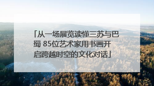 从一场展览读懂三苏与巴蜀 85位艺术家用书画开启跨越时空的文化对话