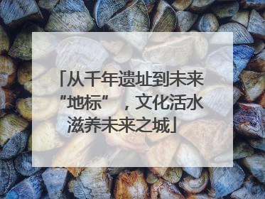 从千年遗址到未来“地标”，文化活水滋养未来之城
