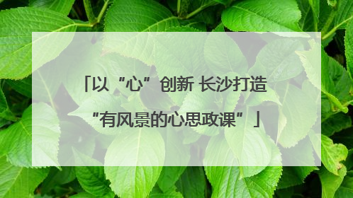 以“心”创新 长沙打造“有风景的心思政课”