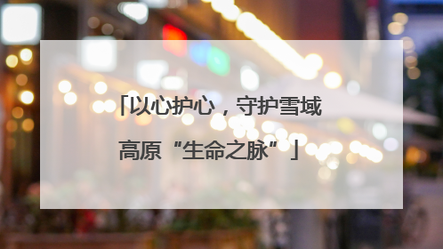 以心护心，守护雪域高原“生命之脉”