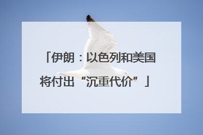 伊朗：以色列和美国将付出“沉重代价”