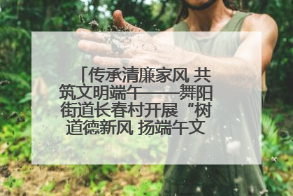传承清廉家风 共筑文明端午——舞阳街道长春村开展“树道德新风 扬端午文化”主题活动