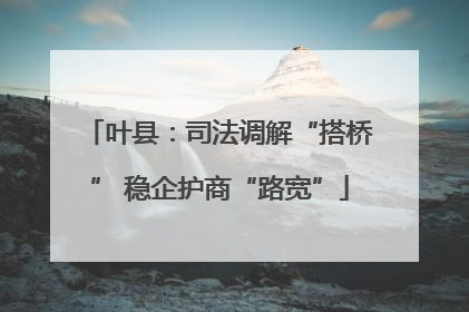 叶县：司法调解“搭桥” 稳企护商“路宽”