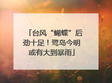 台风“蝴蝶”后劲十足！鹭岛今明或有大到暴雨
