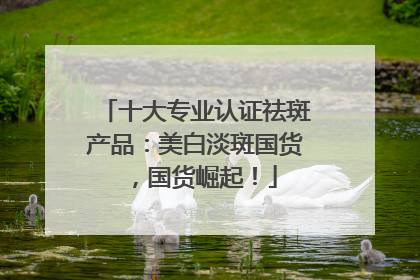 十大专业认证祛斑产品：美白淡斑国货，国货崛起！