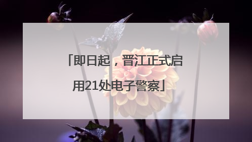 即日起，晋江正式启用21处电子警察