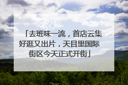 去班味一流，首店云集好逛又出片，天目里国际街区今天正式开街