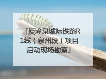 厦漳泉城际铁路R1线（泉州段）项目启动现场勘察